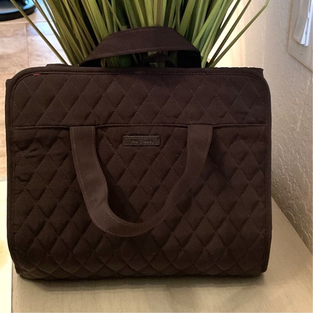 Vera Bradley Weekender Hanging Travel Bag Black Quilted